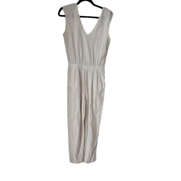 & Other Stories Embroidered Rope Detail Linen Jumpsuit 4 - Picture 1 of 9